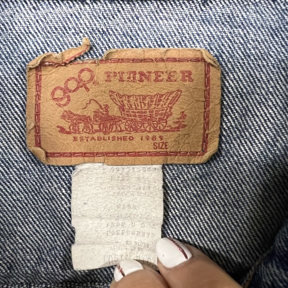 GAP PIONEER 80s Vintage Jean Denim Jacket, Four Pockets, Men's Size 42 - Picture 7 of 9